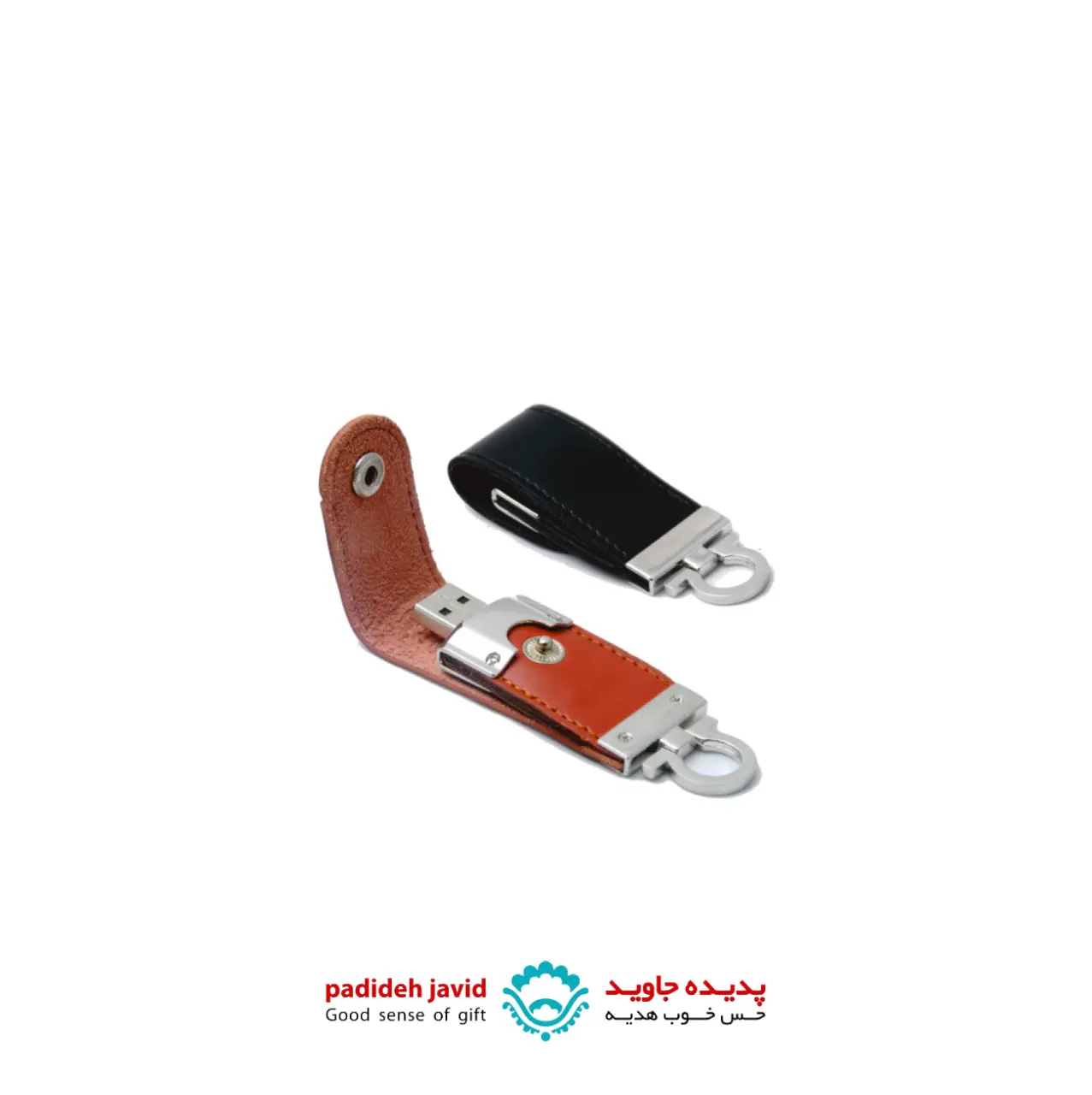 فلش مموری چرمی MU0370 مشکی و قهوه ای